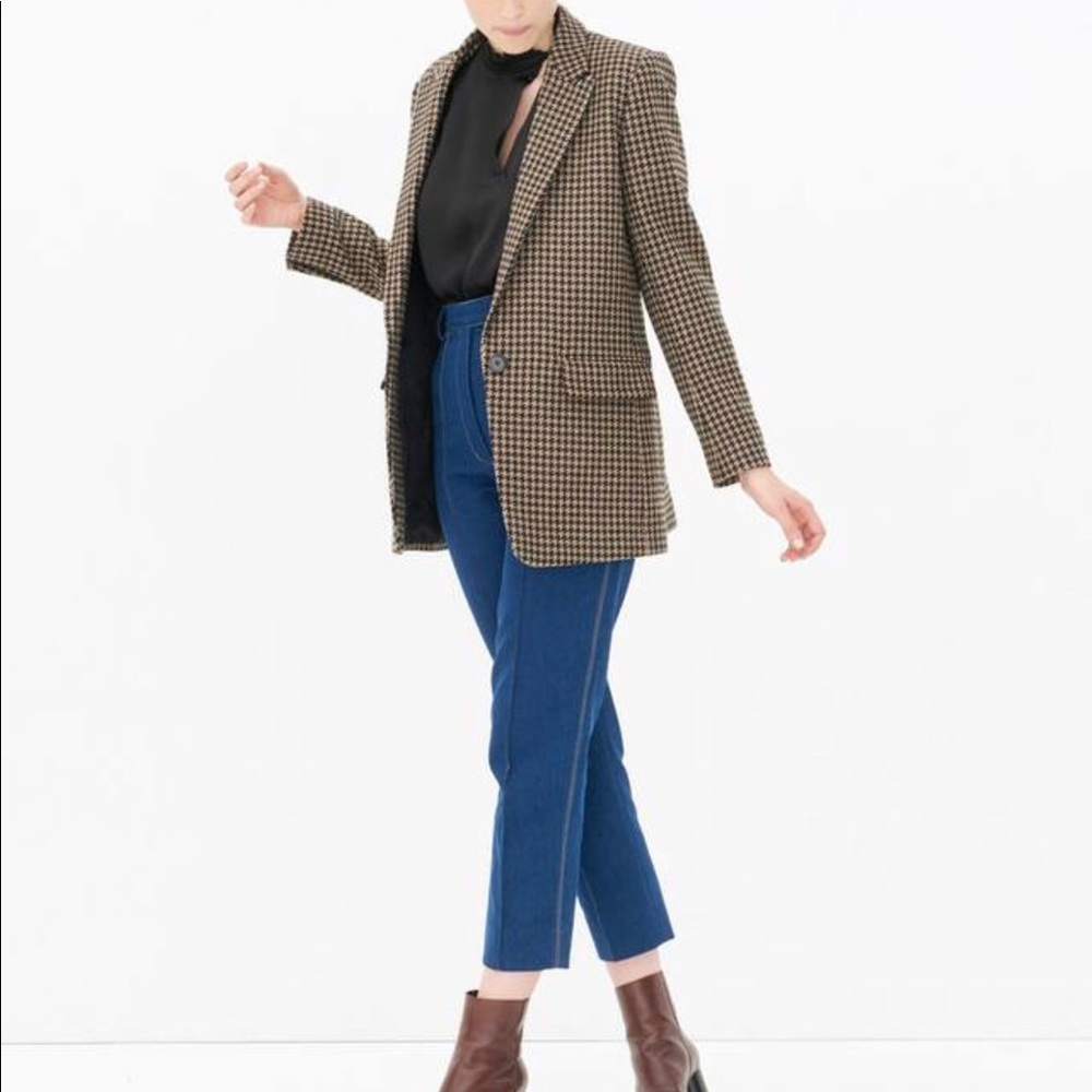 Sandro lodger Houndstooth Wool Jacket blazer 36